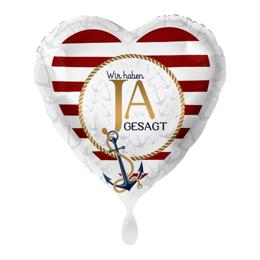 1 Ballon - Wir haben Ja gesagt Maritim - Luftballon-Welt 