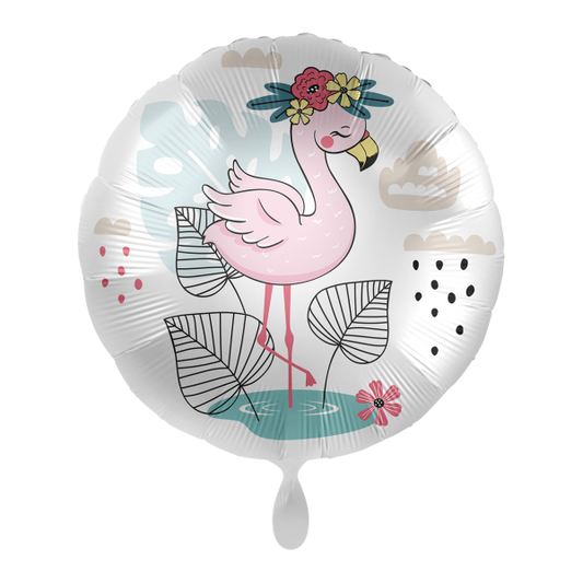 1 Balloon - Jungle Flamingo - UNI - Luftballon-Welt