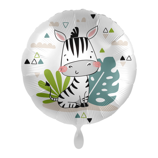 1 Balloon - Jungle Zebra - UNI - Luftballon-Welt