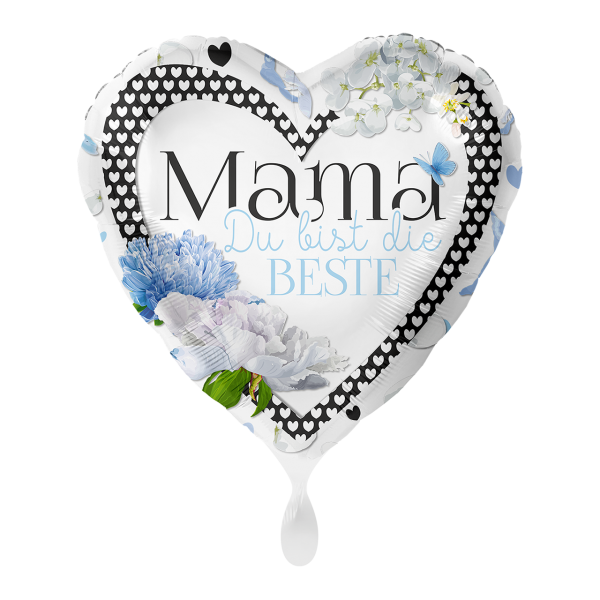 1 Ballon - Mama Du bist die Beste - Luftballon-Welt