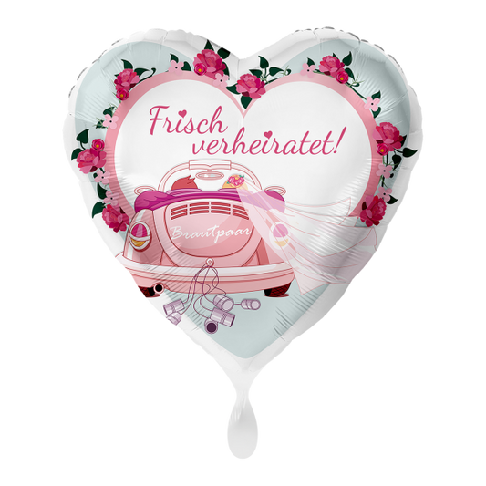 1 Ballon - Frisch Verheiratet Auto - Luftballon-Welt 