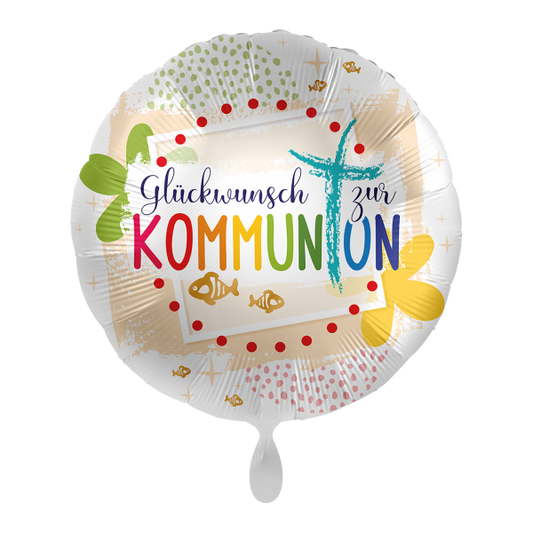 1 Ballon - Kommunion Glückwunsch - Luftballon-Welt