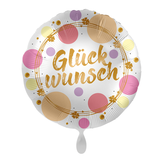 1 Ballon - Shiny Dots Glückwunsch - Luftballon-Welt 