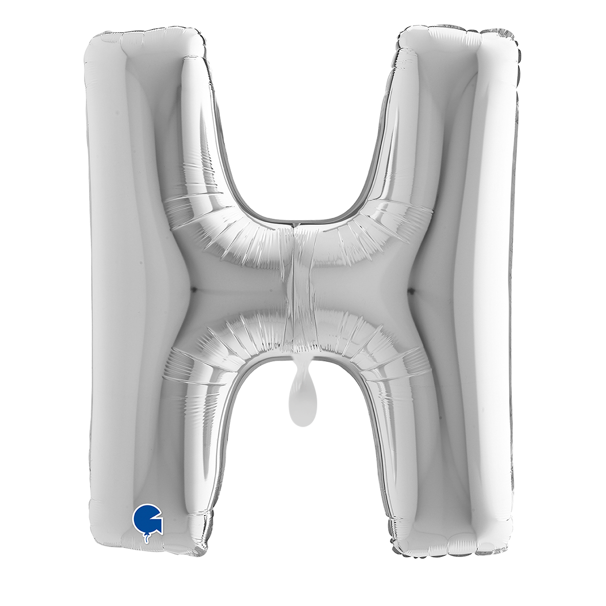 1 Balloon XXL - Letter H - Silver