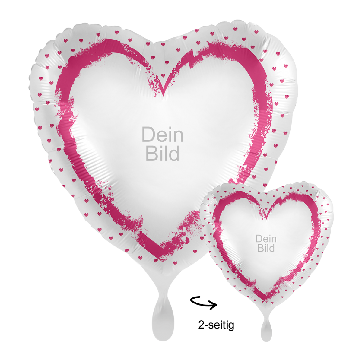 Fotoballon Ø 43cm Herzform - With All My Heart