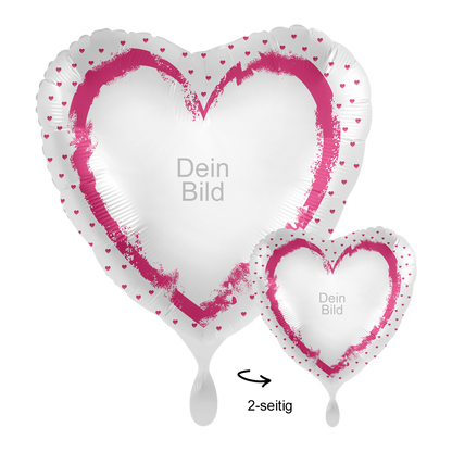 Ballon photo cœur Ø 43cm - With All My Heart