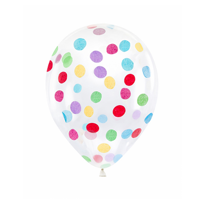 6 Konfettiballons - Ø 30cm - Mixed Color