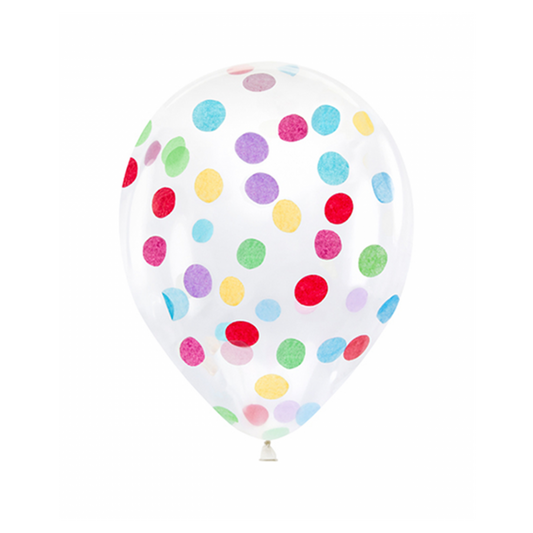 6 Konfettiballons - Ø 30cm - Mixed Color