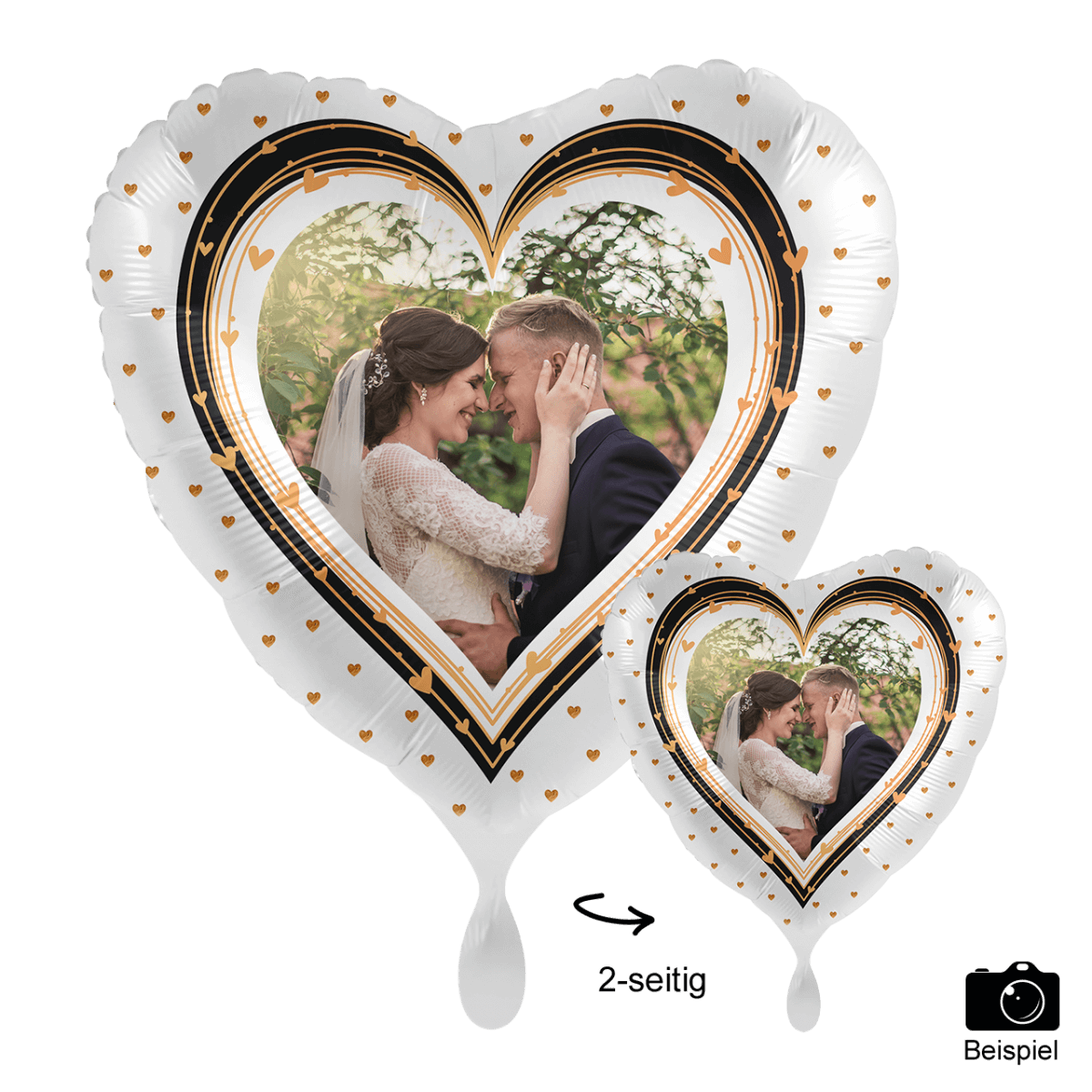 1 Ballon mit Foto - Elegant Hearts für Balloons von Luftballon-Welt |