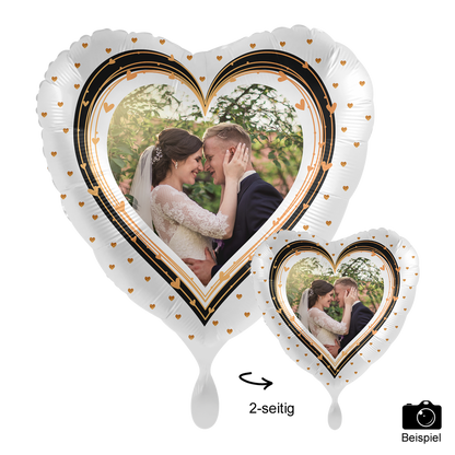 Fotoballon Ø 43cm Herzform - Elegant Hearts
