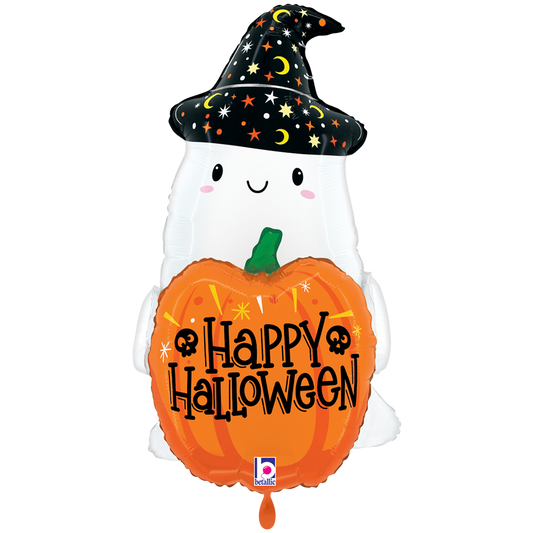 1 Balloon XXL - Halloween Pumpkin Ghost - Luftballon-Welt