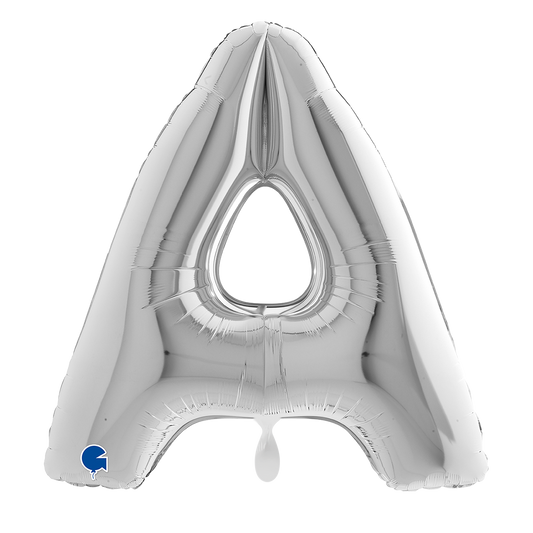 1 Balloon XXL - Letter A - Silver