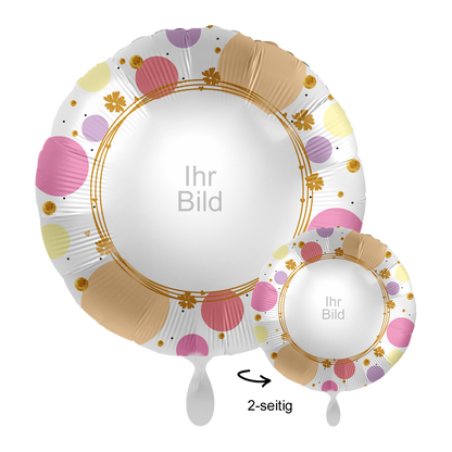 Ballon photo Ø 43cm rond - Shiny Dots