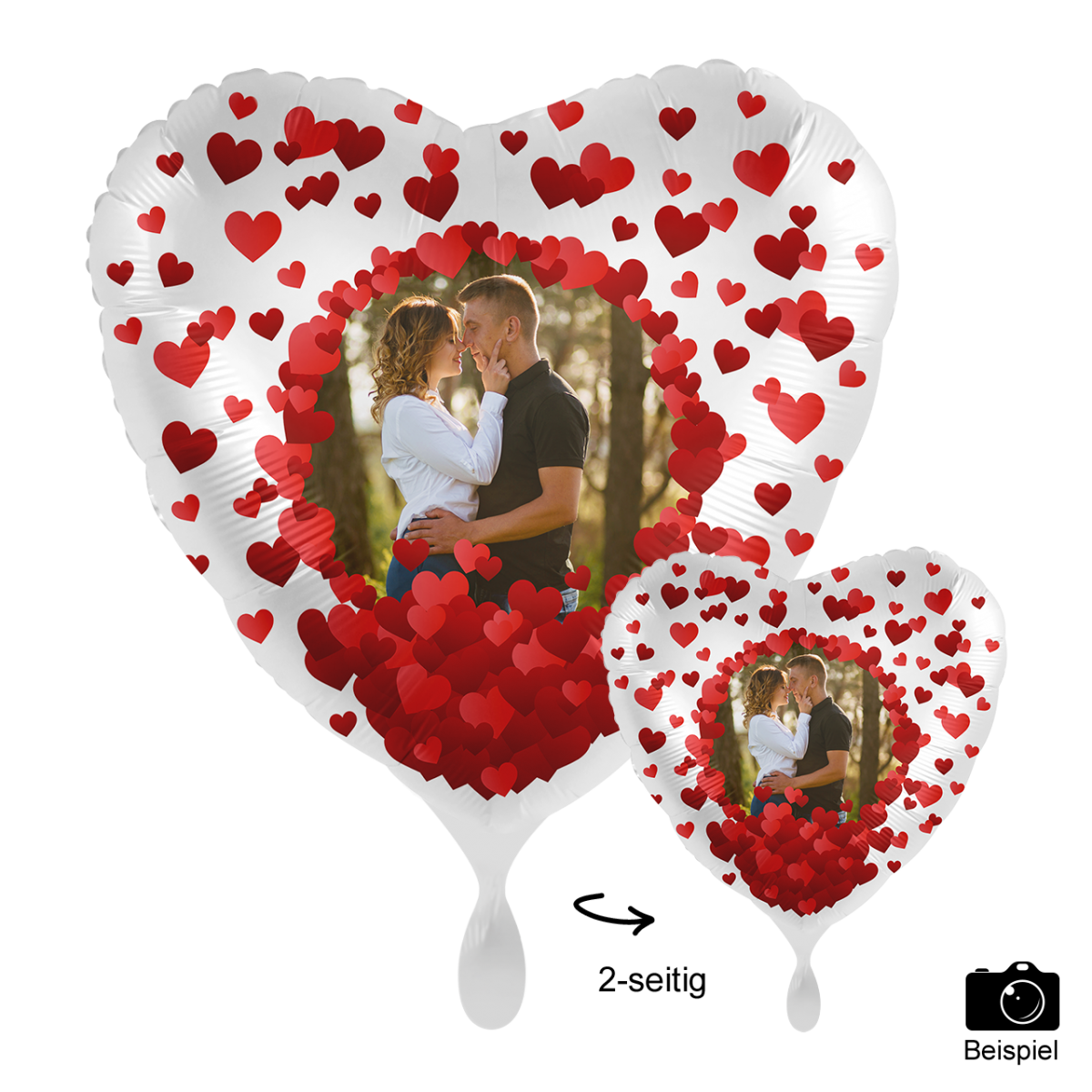 Fotoballon Ø 43cm rund - I Love You