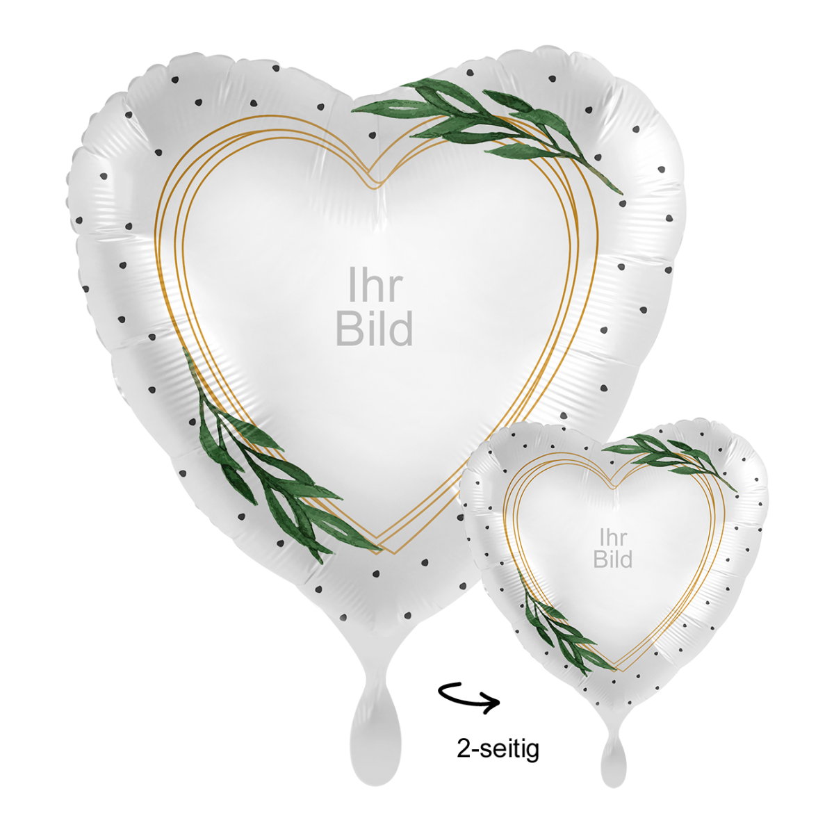 Fotoballon Ø 43cm Herzform - Mistletoe