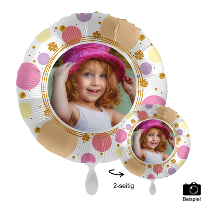 Ballon photo Ø 43cm rond - Shiny Dots
