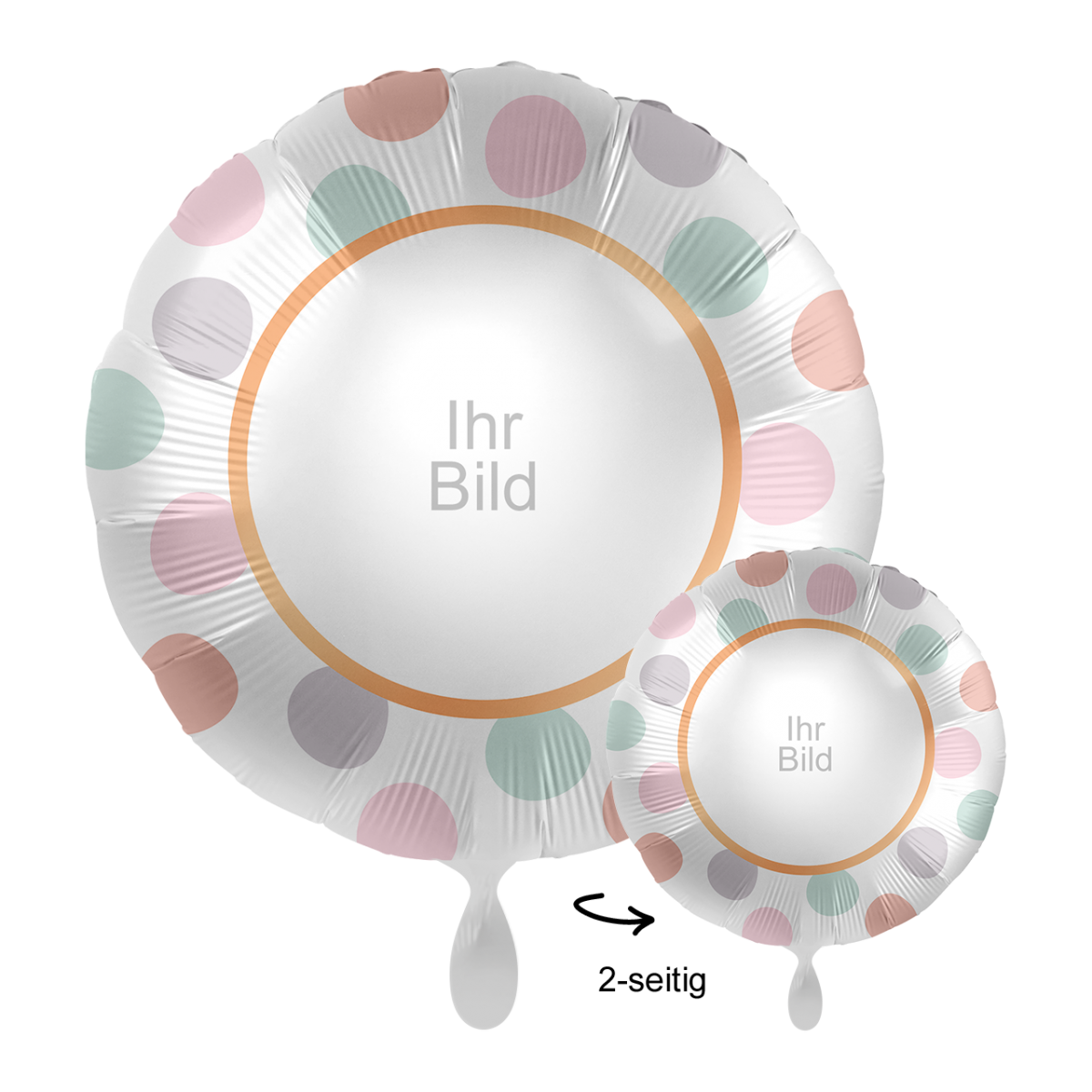 Fotoballon Ø 43cm rund - Dots