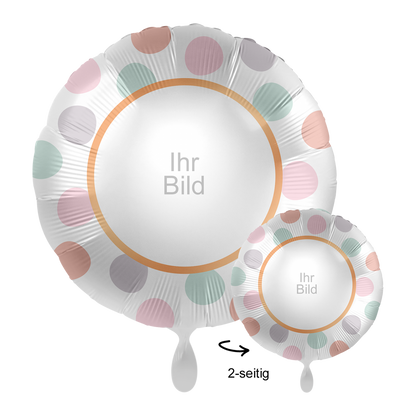 Ballon photo Ø 43cm rond - Pois
