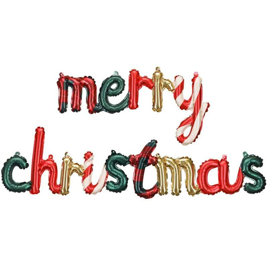 1 Ballon - Schriftzug - Merry Christmas