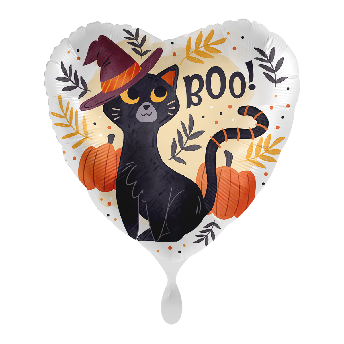 1 Balloon - Black Cat Halloween - ENG - Luftballon-Welt