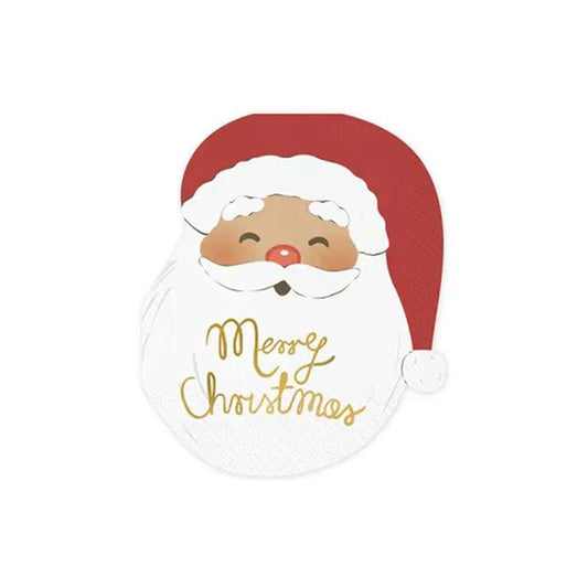 12 Servietten - 13.5x16 cm - Weihnachtsmann