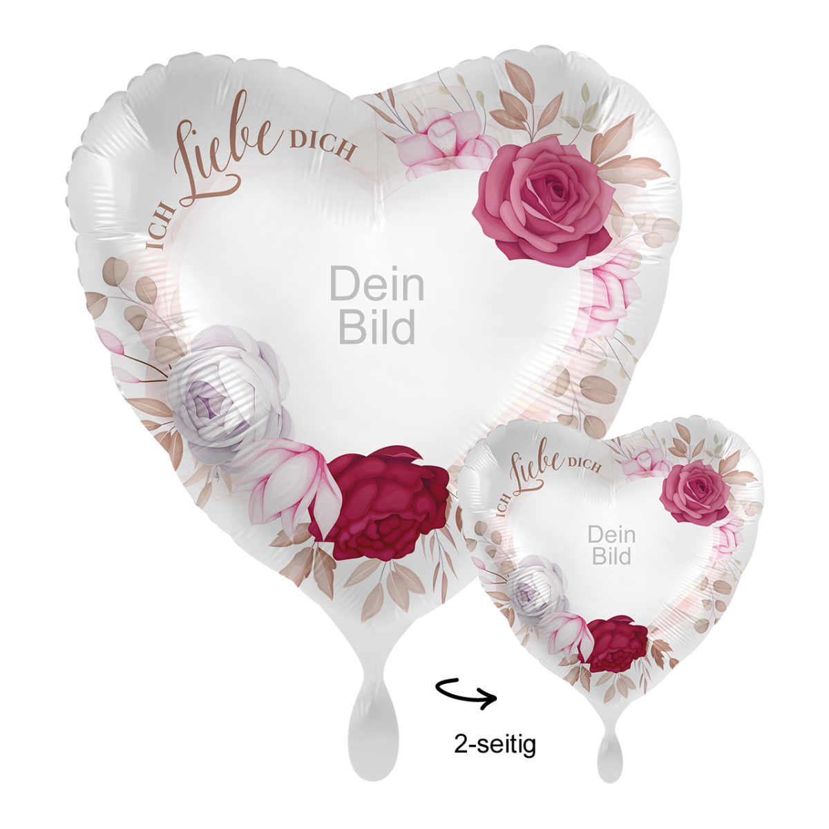 Fotoballon Ø 43cm Herzform - Power of Love