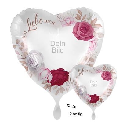 Fotoballon Ø 43cm Herzform - Power of Love