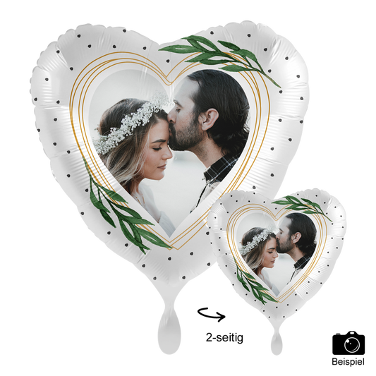 Fotoballon Ø 43cm Herzform - Mistletoe