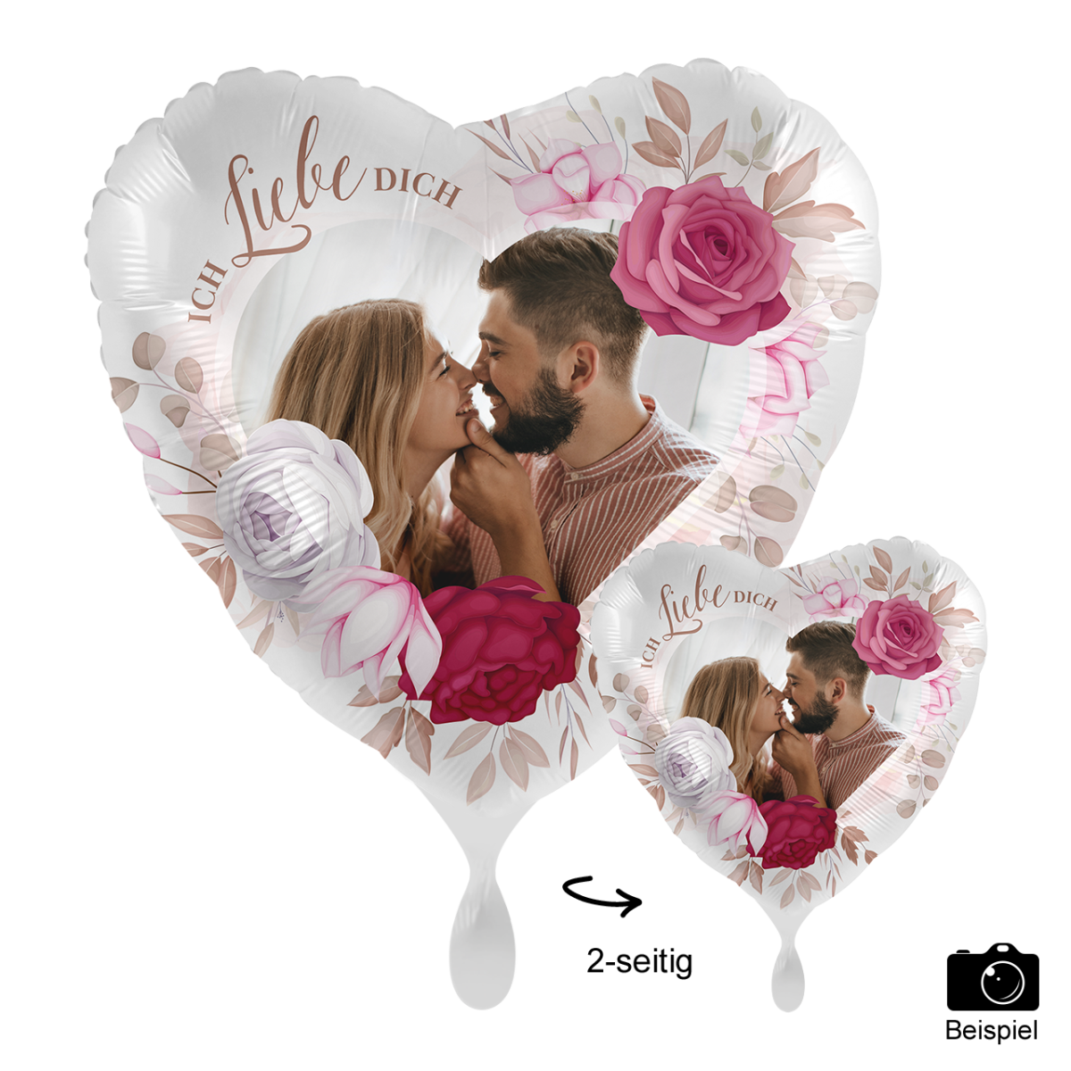 Fotoballon Ø 43cm Herzform - Power of Love
