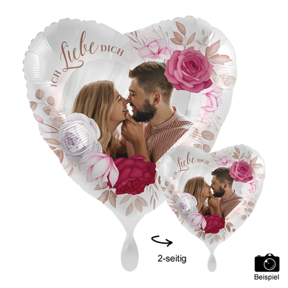 Fotoballon Ø 43cm Herzform - Power of Love