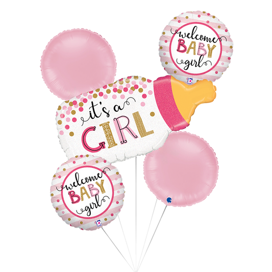 1 Balloon Set - Confetti Bottle Girl - Luftballon-Welt