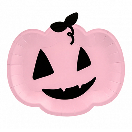 6 Pappteller Trend - Ø 25cm - Pumpkin - Luftballon-Welt