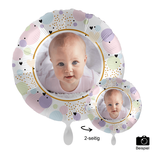 1 Ballon mit Foto - Pastel Hearts für Balloons von Luftballon-Welt |