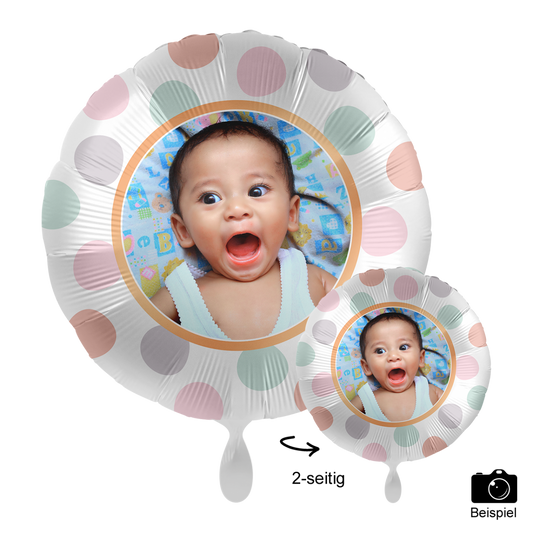 Fotoballon Ø 43cm rund - Dots